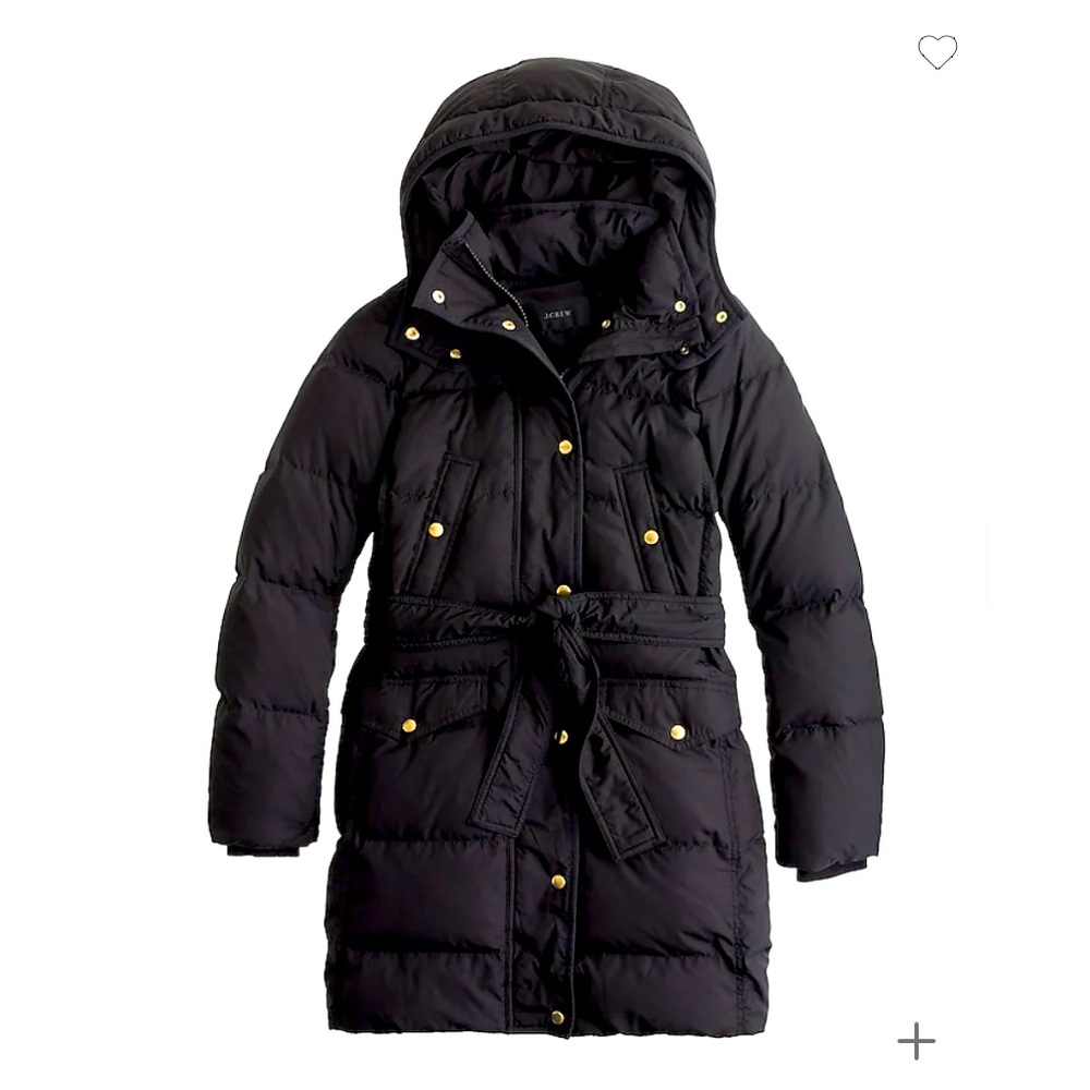J.crew Winfred’s Belted Black Puffer